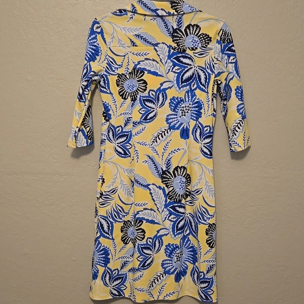 Jude Connally Susana floral dress blooming botanicals butter 3/4 Sleeves, SizeXS - Picture 3 of 4